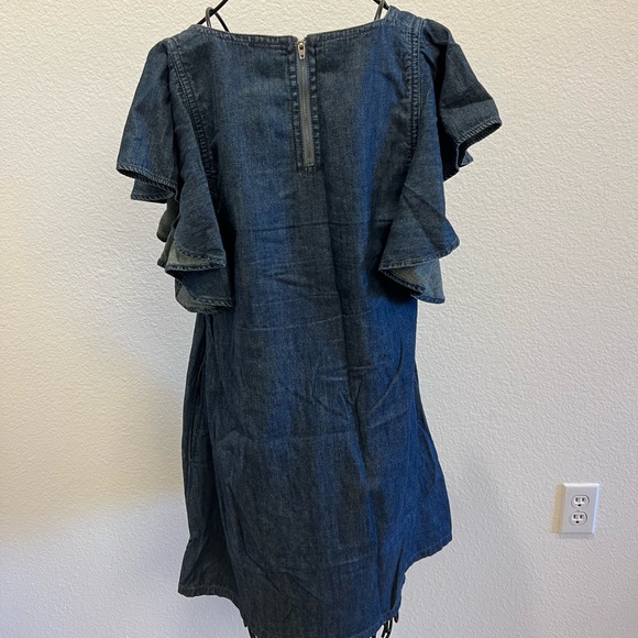 EUC Free People Denim Mini Sleeveless Dress - Picture 5 of 5